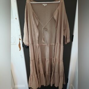 NWOT Gentle fawn brown coloured maxi kimono